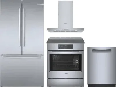 4 Piece Package Includes Refrigerator, Range, Hood And Dishwasher