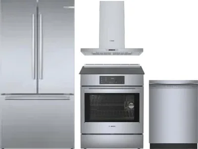 4 Piece Package Includes Refrigerator, Range, Hood And Dishwasher