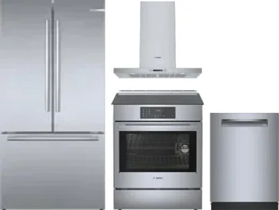 4 Piece Package Includes Refrigerator, Range, Hood And Dishwasher