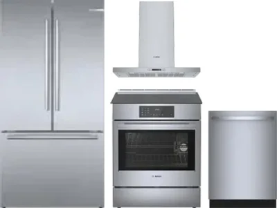 4 Piece Package Includes Refrigerator, Range, Hood And Dishwasher