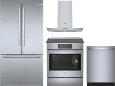 4 Piece Package Includes Refrigerator, Range, Hood And Dishwasher
