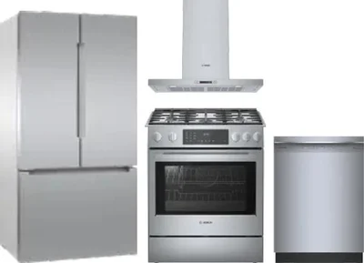 4 Piece Package Includes Refrigerator, Range, Hood And Dishwasher