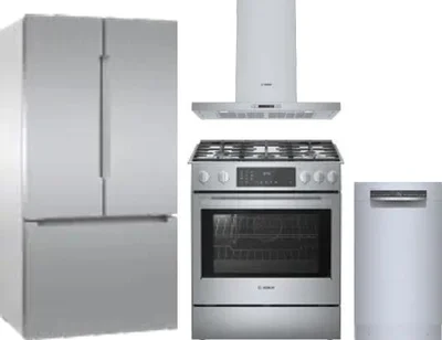 4 Piece Package Includes Refrigerator, Range, Hood And Dishwasher