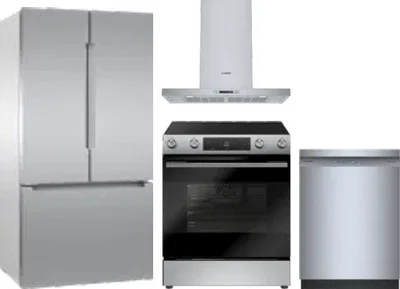 4 Piece Package Includes Refrigerator, Range, Hood And Dishwasher