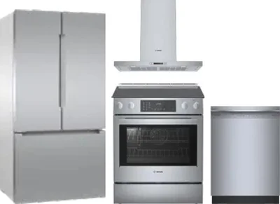 4 Piece Package Includes Refrigerator, Range, Hood And Dishwasher
