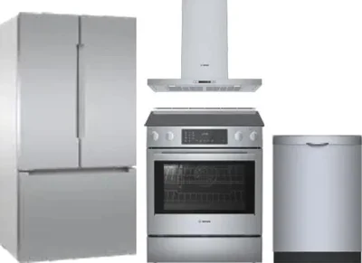 4 Piece Package Includes Refrigerator, Range, Hood And Dishwasher