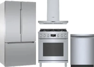 4 Piece Package Includes Refrigerator, Range, Hood And Dishwasher