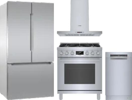 4 Piece Package Includes Refrigerator, Range, Hood And Dishwasher
