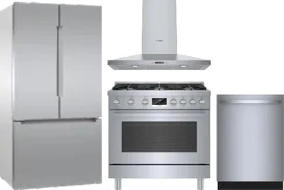 4 Piece Package Includes Refrigerator, Range, Hood And Dishwasher