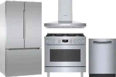 4 Piece Package Includes Refrigerator, Range, Hood And Dishwasher