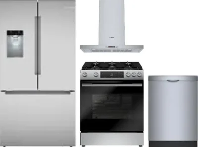 4 Piece Package Includes Refrigerator, Range, Hood And Dishwasher