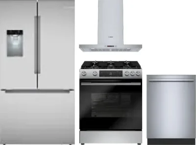 4 Piece Package Includes Refrigerator, Range, Hood And Dishwasher