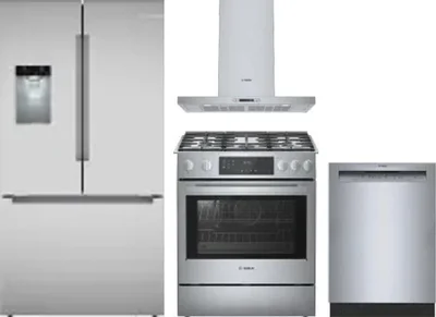 4 Piece Package Includes Refrigerator, Range, Hood And Dishwasher