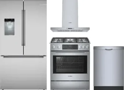 4 Piece Package Includes Refrigerator, Range, Hood And Dishwasher