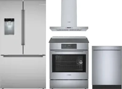 4 Piece Package Includes Refrigerator, Range, Hood And Dishwasher