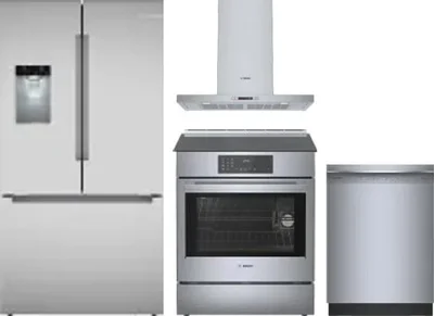 4 Piece Package Includes Refrigerator, Range, Hood And Dishwasher