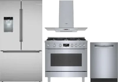 4 Piece Package Includes Refrigerator, Range, Hood And Dishwasher