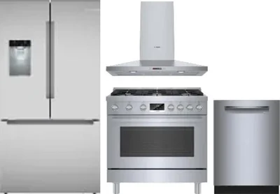 4 Piece Package Includes Refrigerator, Range, Hood And Dishwasher