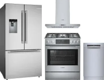 4 Piece Package Includes Refrigerator, Range, Hood And Dishwasher