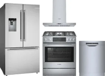 4 Piece Package Includes Refrigerator, Range, Hood And Dishwasher