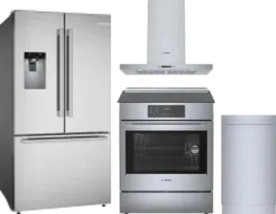 4 Piece Package Includes Refrigerator, Range, Hood And Dishwasher
