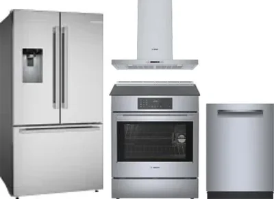 4 Piece Package Includes Refrigerator, Range, Hood And Dishwasher