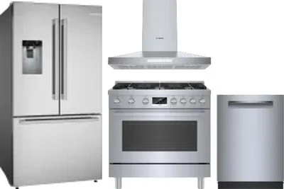 4 Piece Package Includes Refrigerator, Range, Hood And Dishwasher