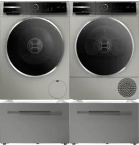 Side by Side Washer & Dryer Set on Pedestals