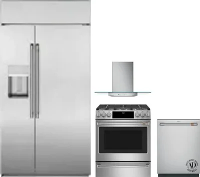 4 Piece Package Includes Refrigerator, Range, Hood And Dishwasher