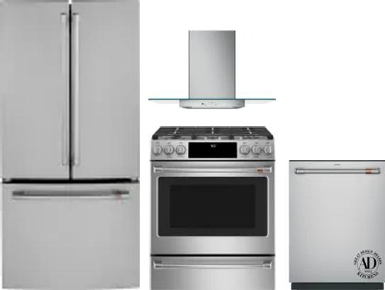 4 Piece Package Includes Refrigerator, Range, Hood And Dishwasher