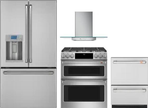 4 Piece Package Includes Refrigerator, Range, Hood And Dishwasher