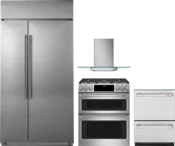 4 Piece Package Includes Refrigerator, Range, Hood And Dishwasher