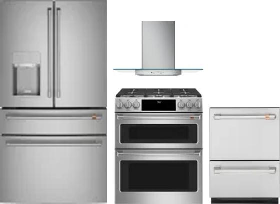 4 Piece Package Includes Refrigerator, Range, Hood And Dishwasher