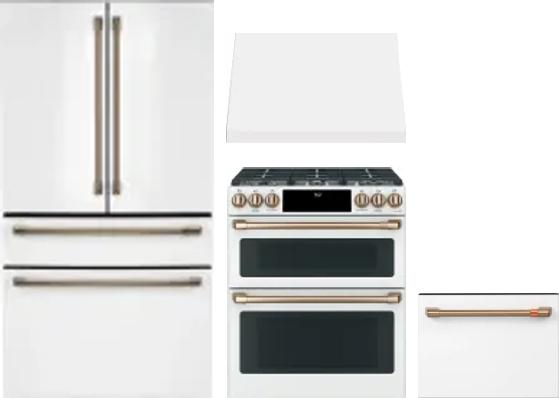 4 Piece Package Includes Refrigerator, Range, Hood And Dishwasher