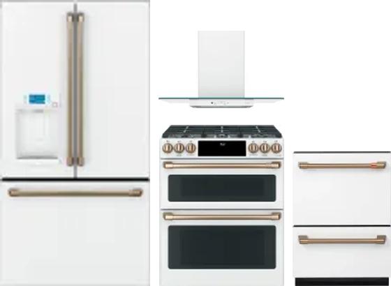 4 Piece Package Includes Refrigerator, Range, Hood And Dishwasher