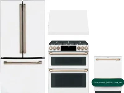 4 Piece Package Includes Refrigerator, Range, Hood And Dishwasher