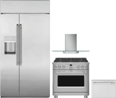4 Piece Package Includes Refrigerator, Range, Hood And Dishwasher