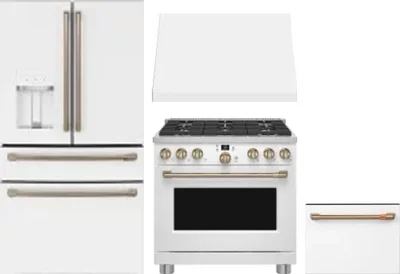 4 Piece Package Includes Refrigerator, Range, Hood And Dishwasher