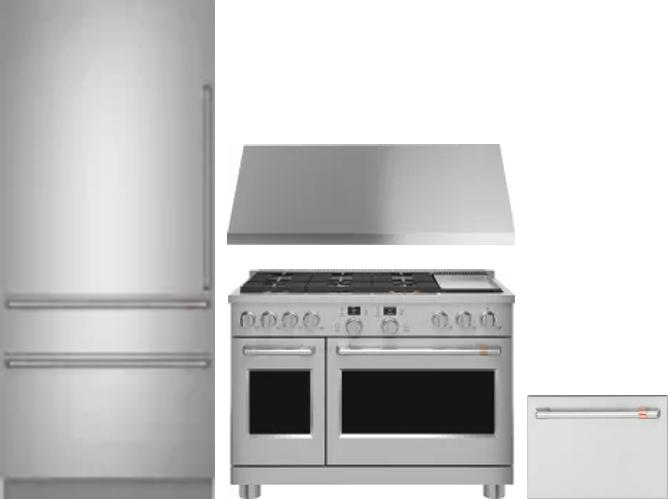 4 Piece Package Includes Refrigerator, Range, Hood And Dishwasher