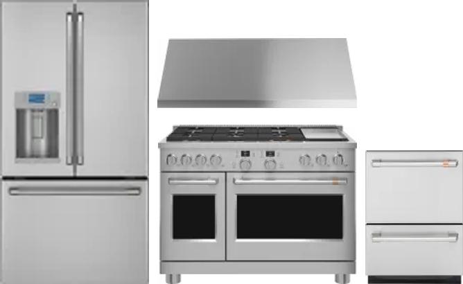 4 Piece Package Includes Refrigerator, Range, Hood And Dishwasher