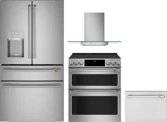 4 Piece Package Includes Refrigerator, Range, Hood And Dishwasher