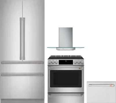 4 Piece Package Includes Refrigerator, Range, Hood And Dishwasher