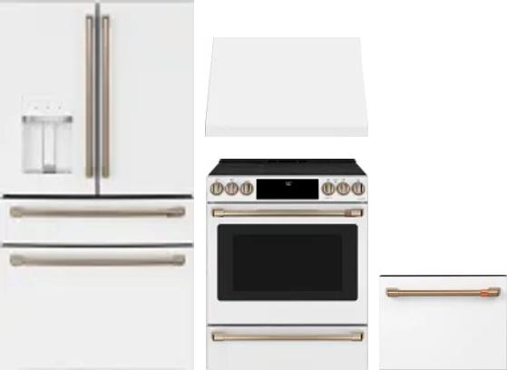 4 Piece Package Includes Refrigerator, Range, Hood And Dishwasher