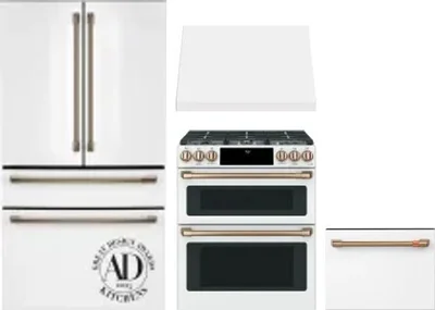 4 Piece Package Includes Refrigerator, Range, Hood And Dishwasher