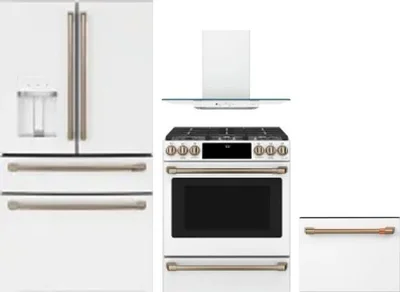 4 Piece Package Includes Refrigerator, Range, Hood And Dishwasher