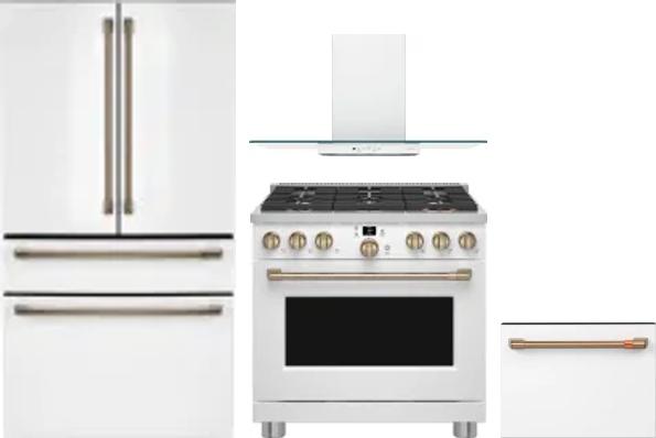 4 Piece Package Includes Refrigerator, Range, Hood And Dishwasher