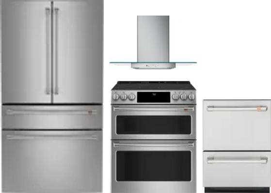 4 Piece Package Includes Refrigerator, Range, Hood And Dishwasher