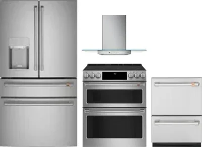 4 Piece Package Includes Refrigerator, Range, Hood And Dishwasher