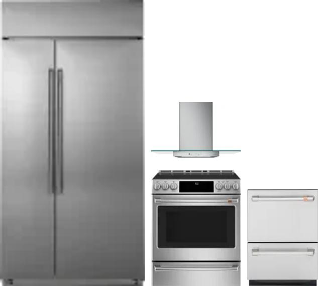 4 Piece Package Includes Refrigerator, Range, Hood And Dishwasher