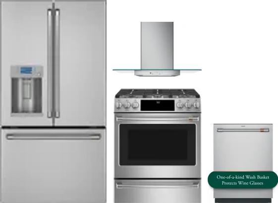4 Piece Package Includes Refrigerator, Range, Hood And Dishwasher